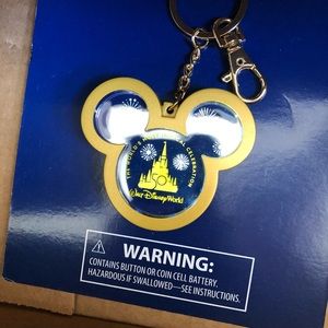 ✨NEW✨ Disney 50th Anniversary Castle in Mickey - Light Up Keychain | Bag Tag
